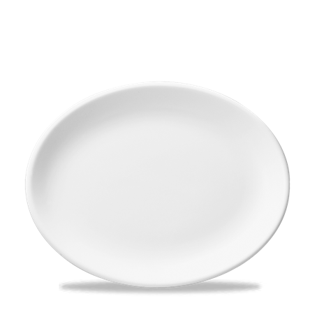 White  Oval Plate 13.25"